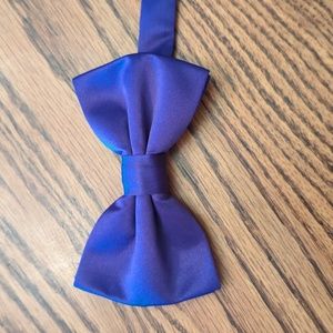 Purple pre-tied bow tie